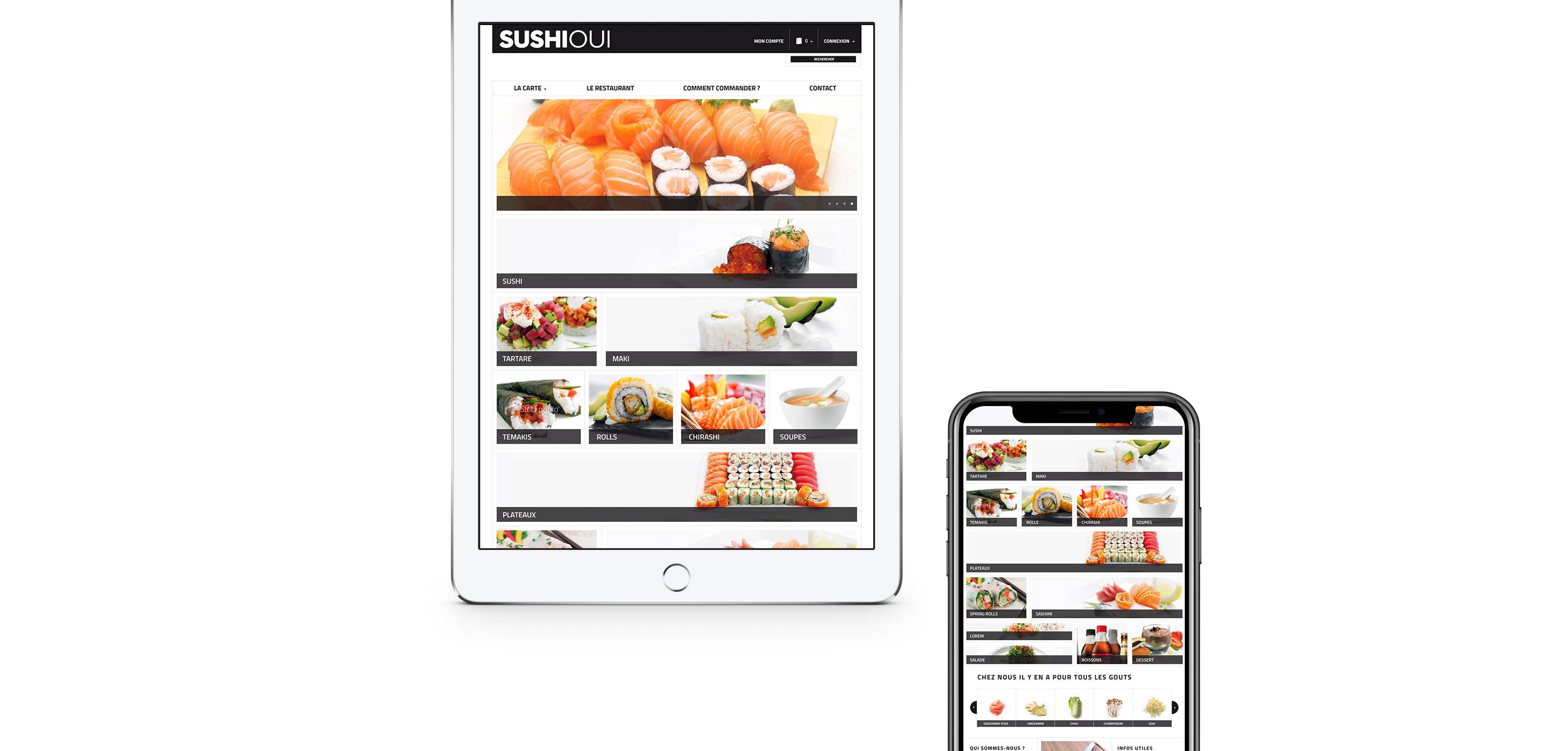 Création du design site E-commerce SUSHI OUI